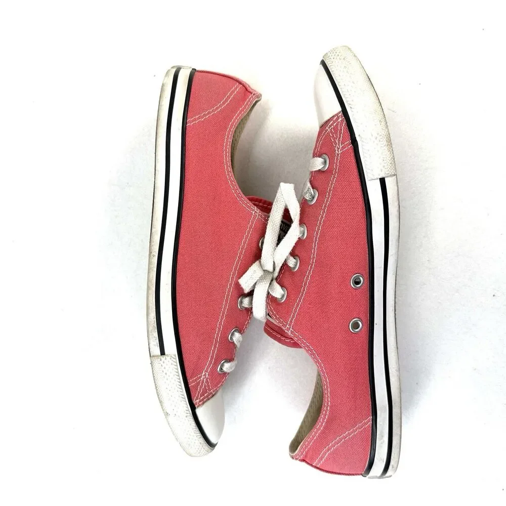 Converse All Star Low Top Pink Lace Up Sneakers Tennis Shoes Women 9 Men 7